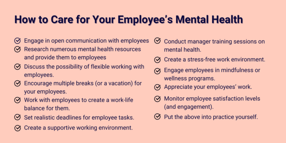 13 maneras de cuidar la salud mental de sus empleados 6