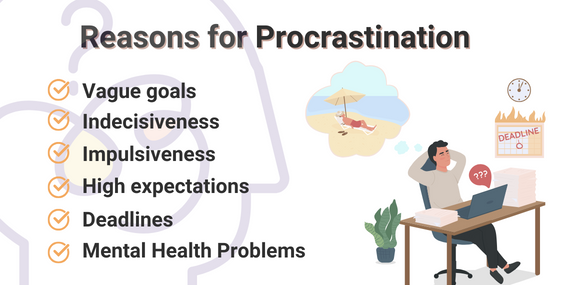 Razões para procrastinação